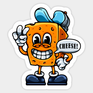 Cartoon Cheese Smilling Sticker